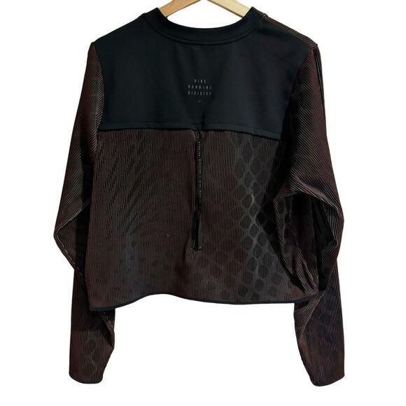 Nike Womens Run Division Midlayer Long Sleeve Top CU6168-011 Animal print Medium - Picture 2 of 12